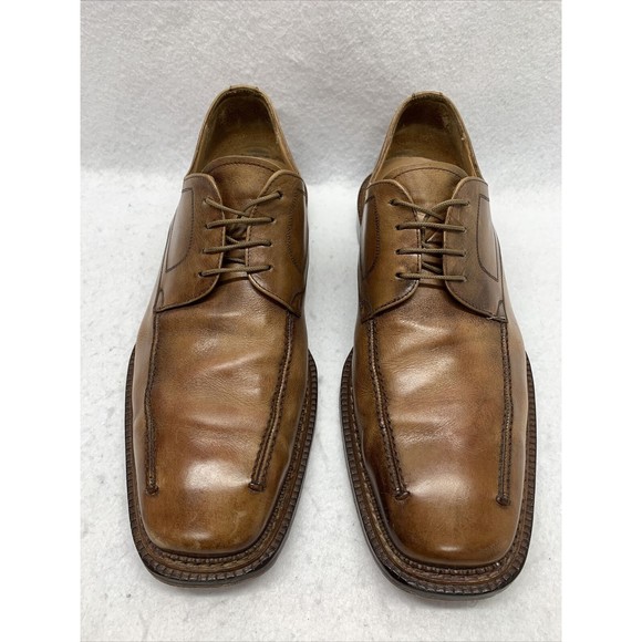 Mezlan MALTA Men’s Leather Square Toe Derby Lace Up Shoes 53911 Tan Brown 10.5M main image 9